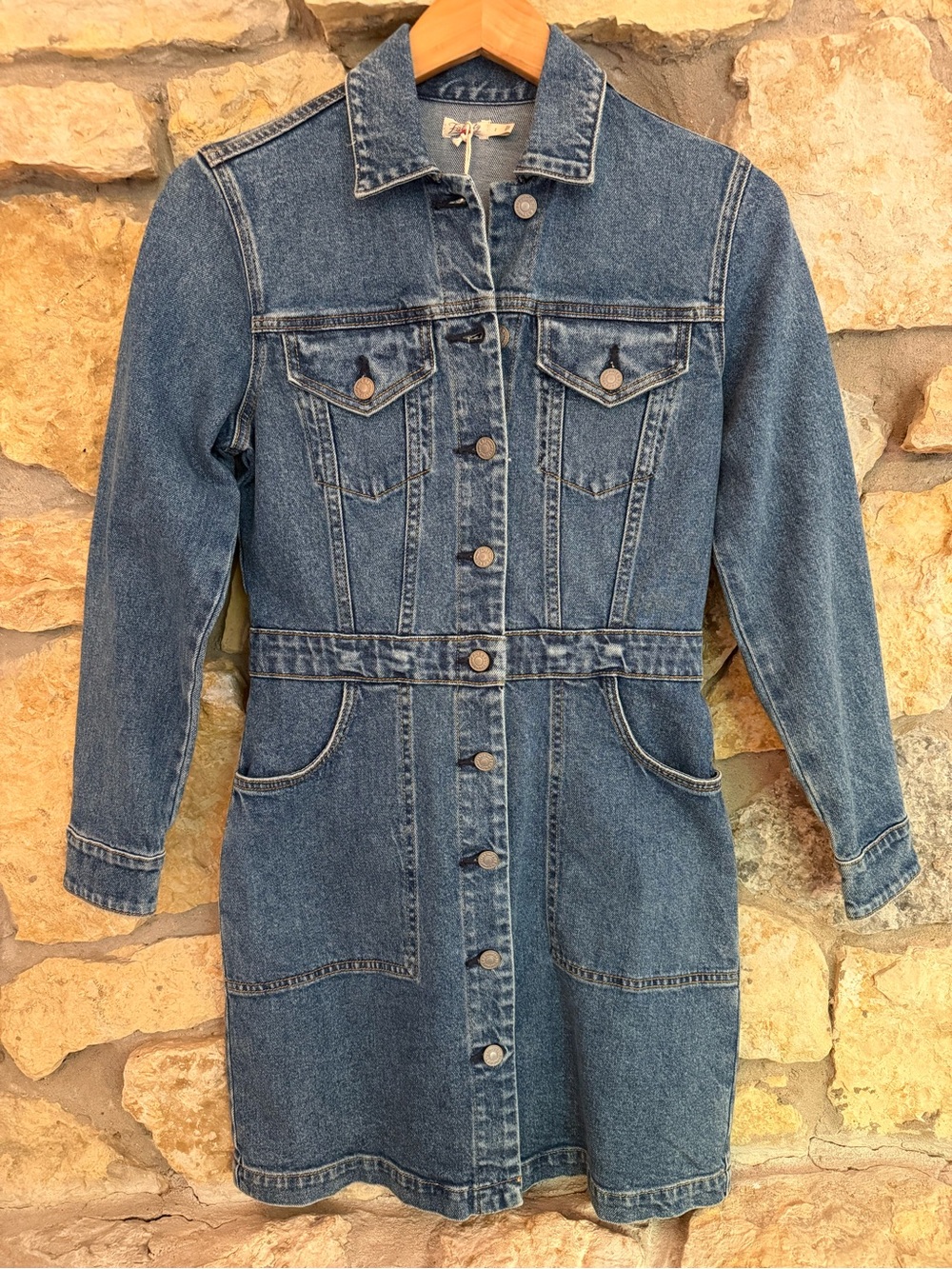 NWT Faherty Michelle Denim Dress Size 2
